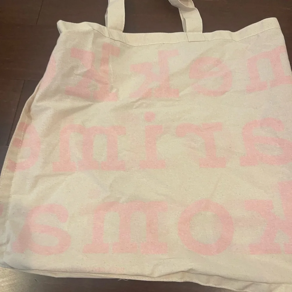 nwot Marimekko Pink and Cream cotton Tote Bag - Picture 6 of 9